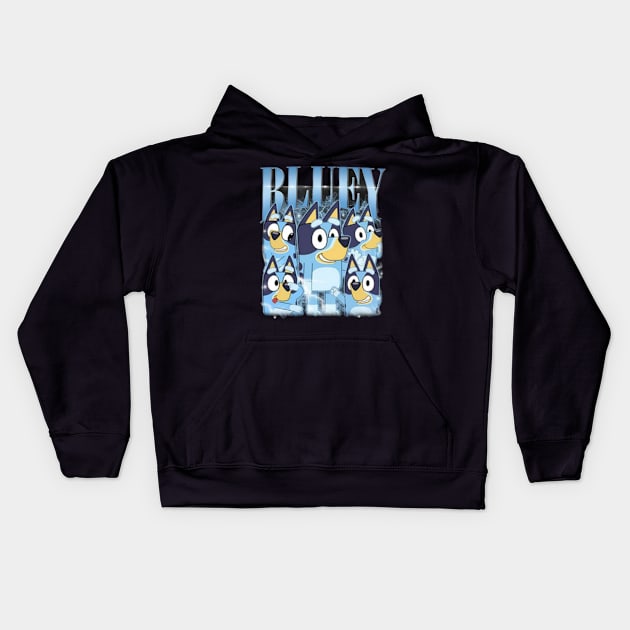 Bluey funny dance Kids Hoodie by GapiKenterKali